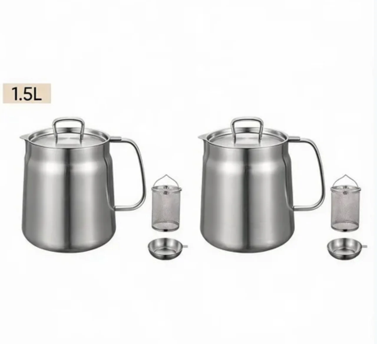 2-in-1 304 Stainless Steel Multifunctional Oil Strainer Pot - Image 3
