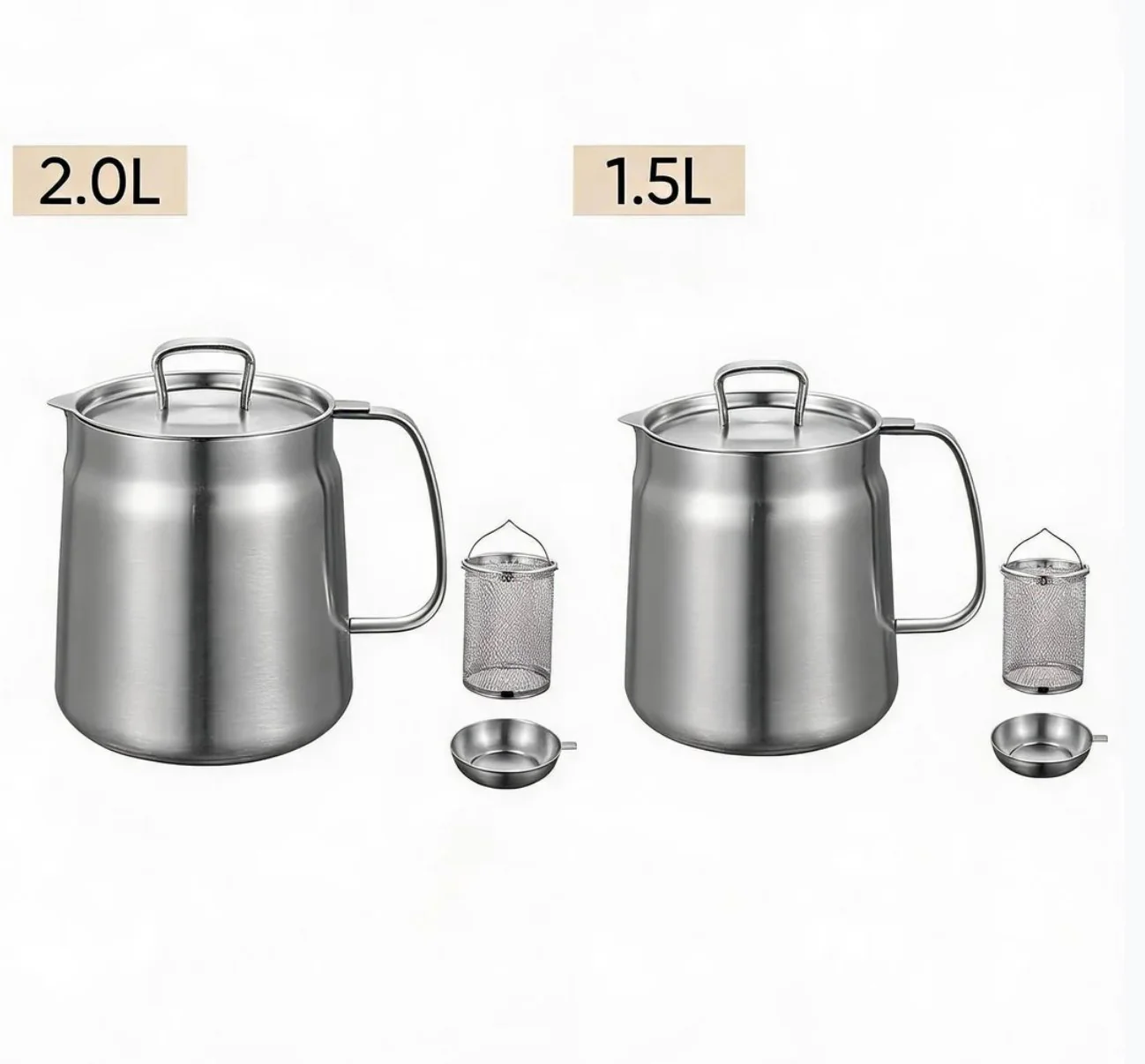 2-in-1 304 Stainless Steel Multifunctional Oil Strainer Pot - Image 4