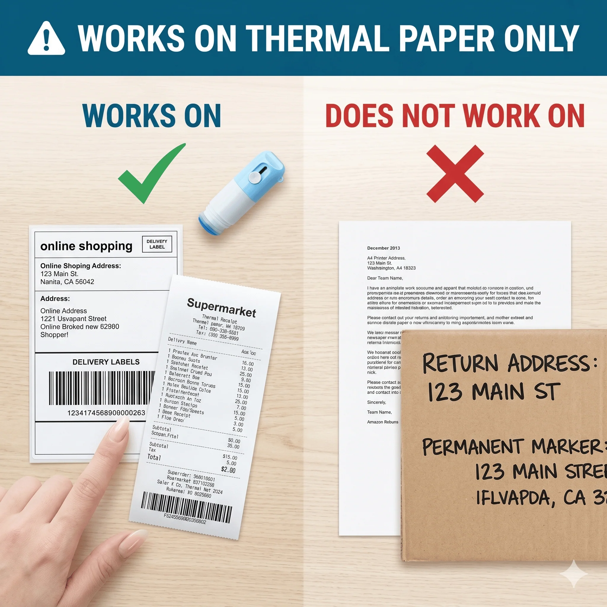 2-in-1 Box Cutter & Thermal Paper Eraser - Image 7