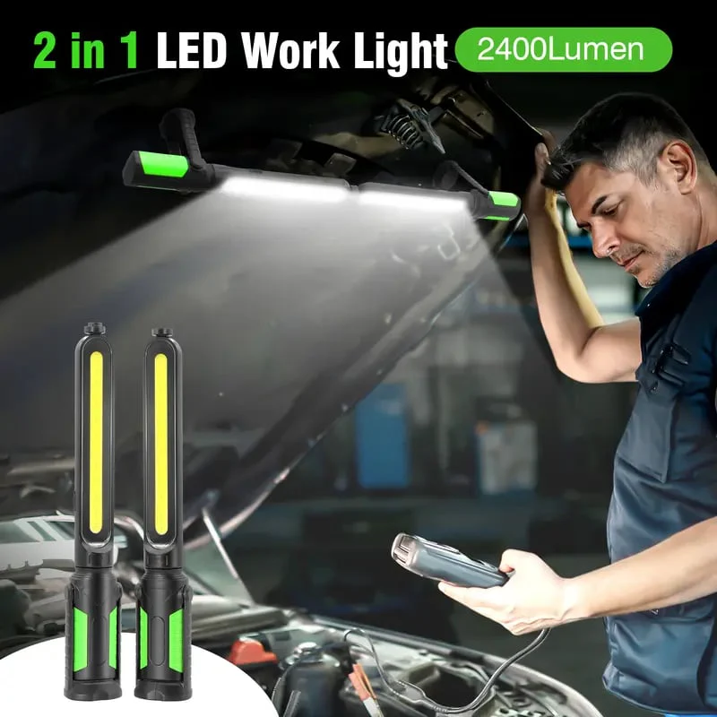 🎁Ideal Father's Day Gift🔧 2-in-1 Connectable Magnetic LED Work Light | 2400LM Rechargeable Mechanic Flashlight - Image 2