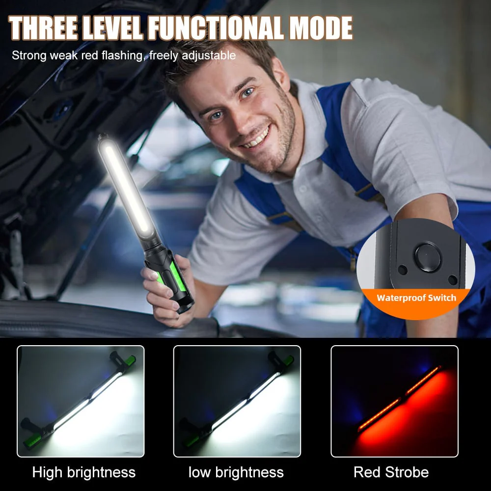 🎁Ideal Father's Day Gift🔧 2-in-1 Connectable Magnetic LED Work Light | 2400LM Rechargeable Mechanic Flashlight - Image 5