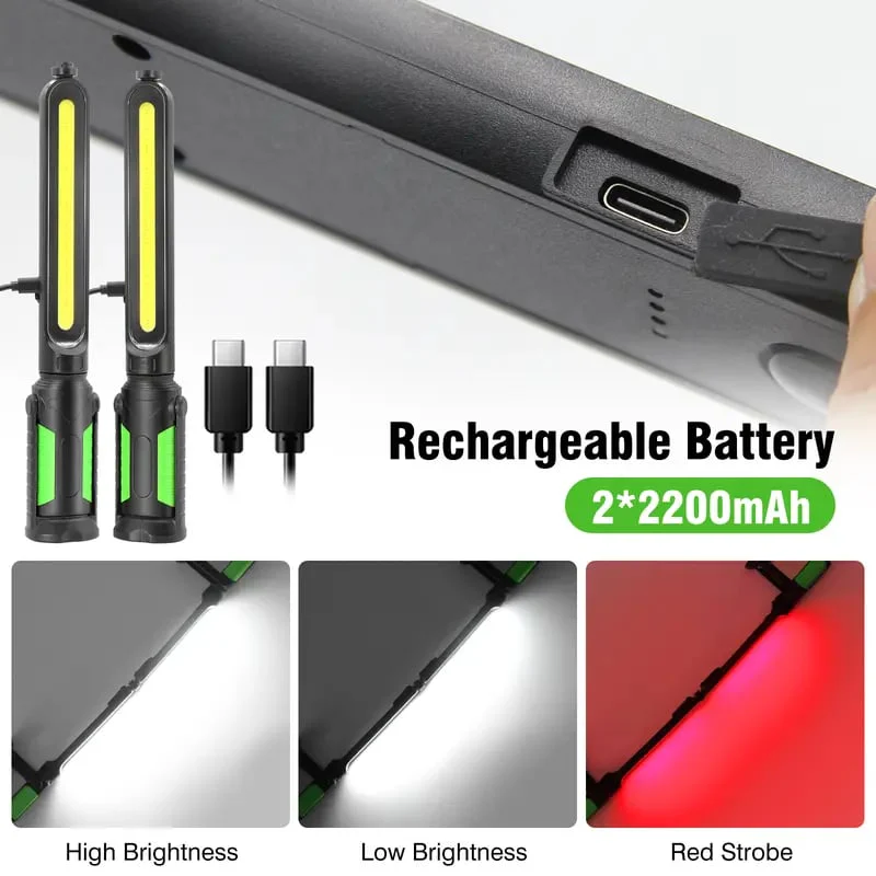 🎁Ideal Father's Day Gift🔧 2-in-1 Connectable Magnetic LED Work Light | 2400LM Rechargeable Mechanic Flashlight - Image 8