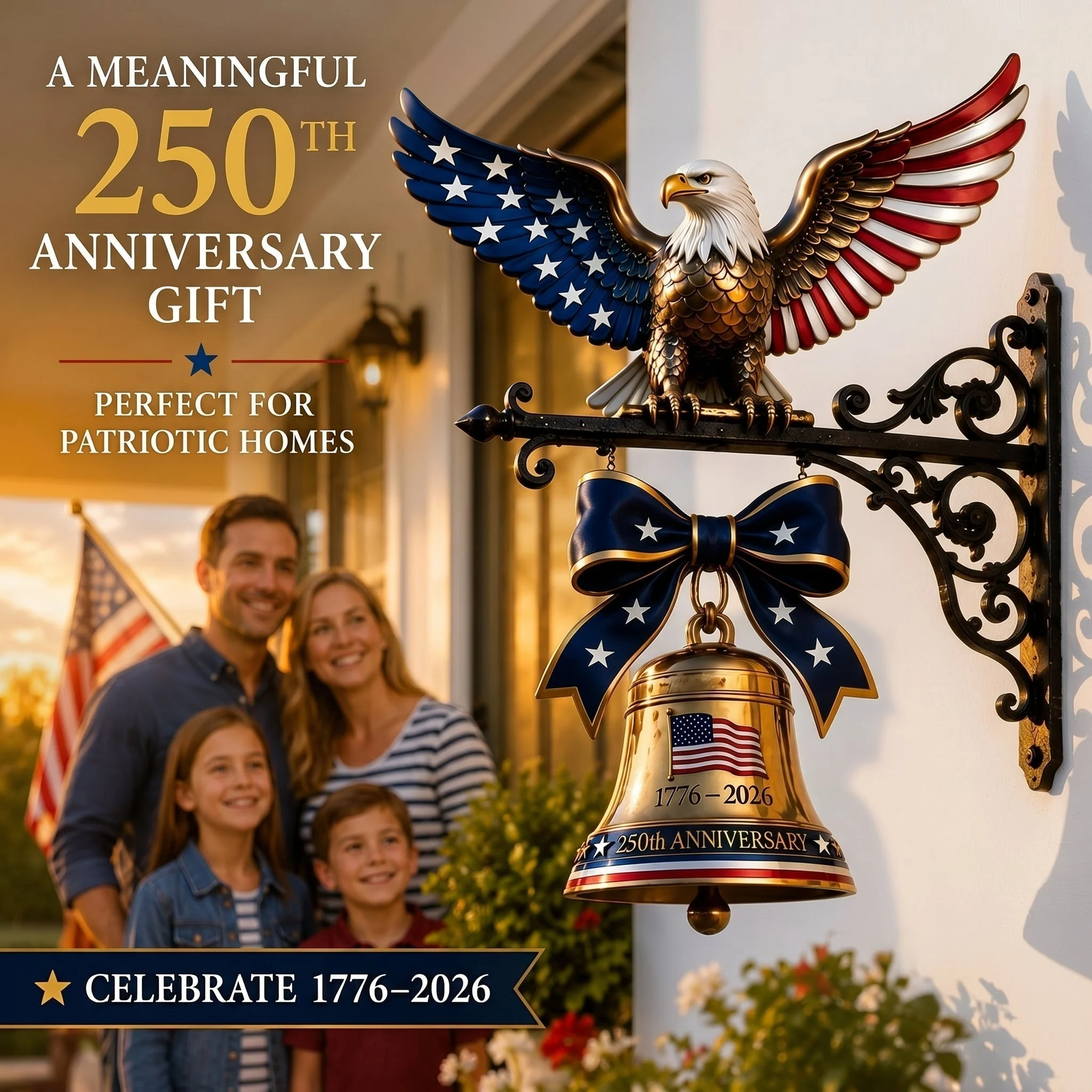 šš Ring in the Semiquincentennial: 1776-2026 "Spirit of Liberty" Eagle Bell - Image 4