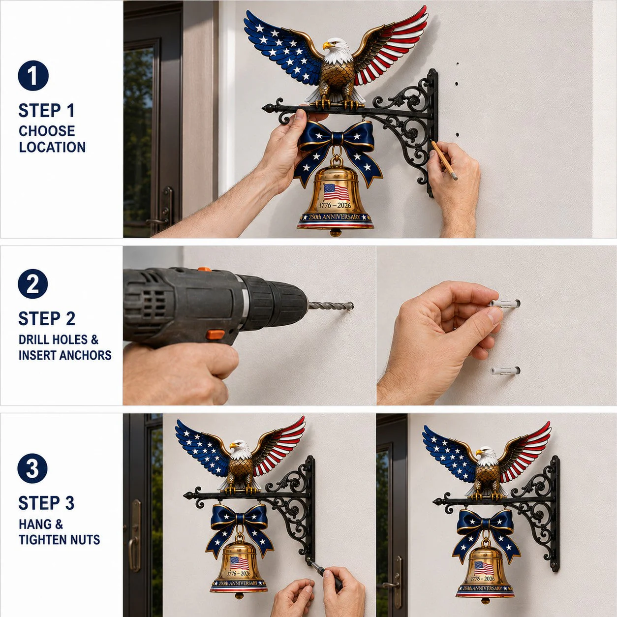 šš Ring in the Semiquincentennial: 1776-2026 "Spirit of Liberty" Eagle Bell - Image 8