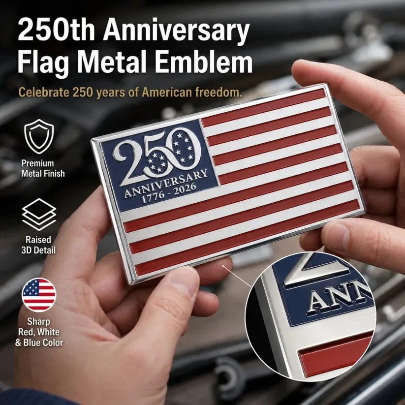 🔥★250th Anniversary Metal Flag Emblem★ - Image 2