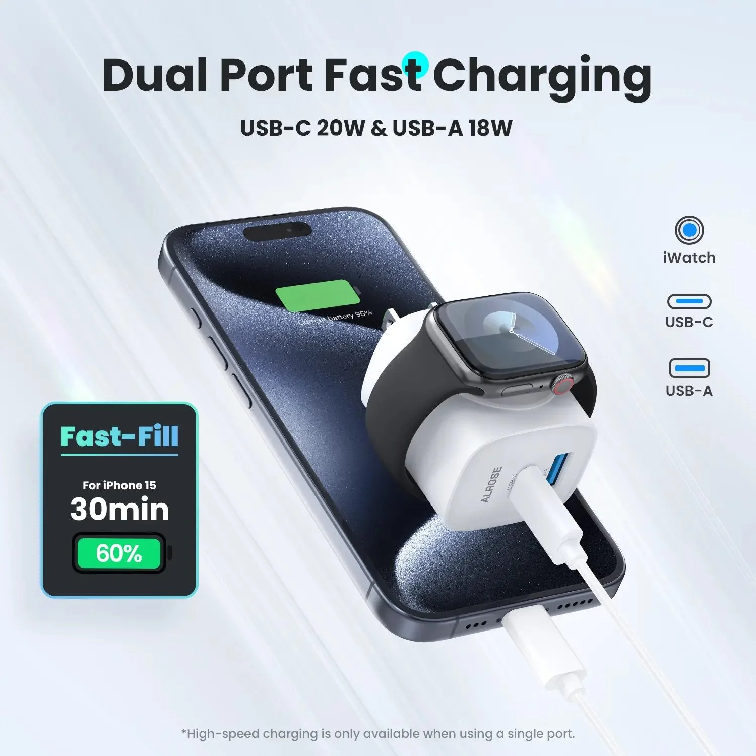 3-in-1 Magnetic Wireless Cordless PD USB-C Wall Charger Block - Image 3