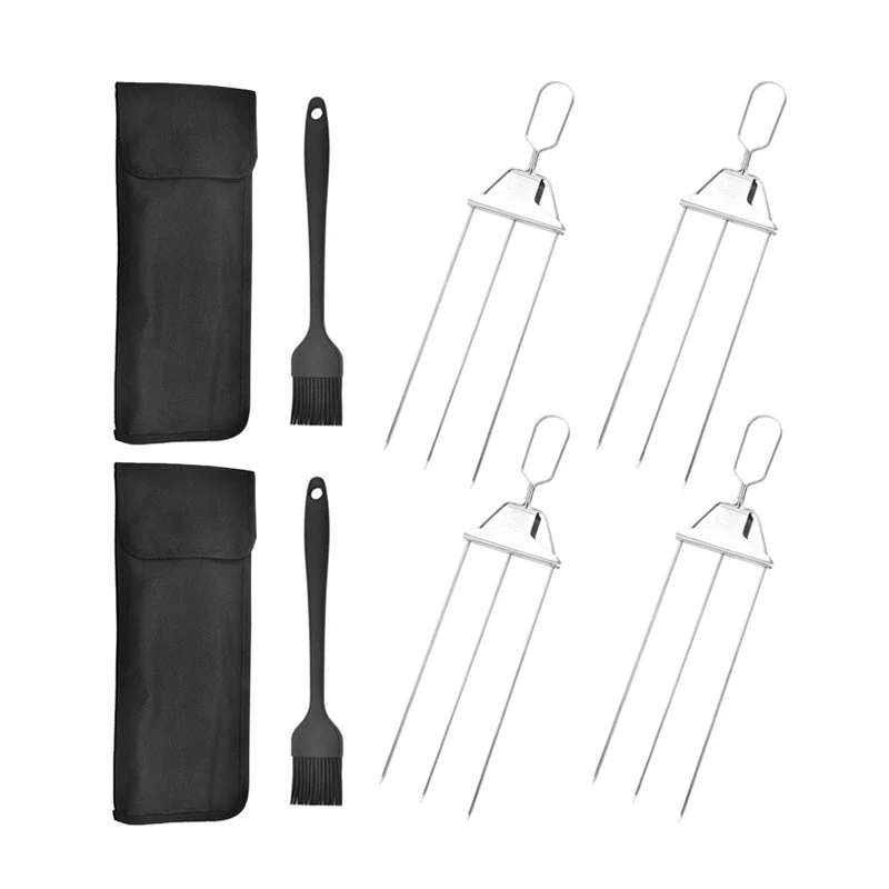 3-Way Stainless Steel BBQ Skewers - Image 3
