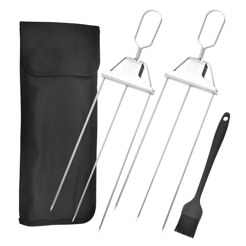 3-Way Stainless Steel BBQ Skewers - Image 5