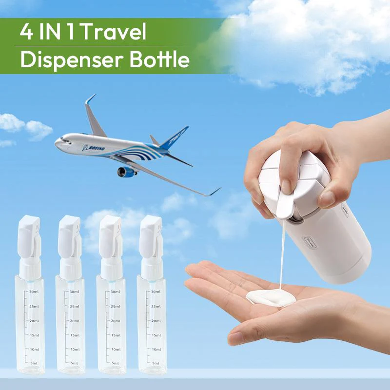 4-in-1 Leakproof Rotatable Travel Dispenser Set