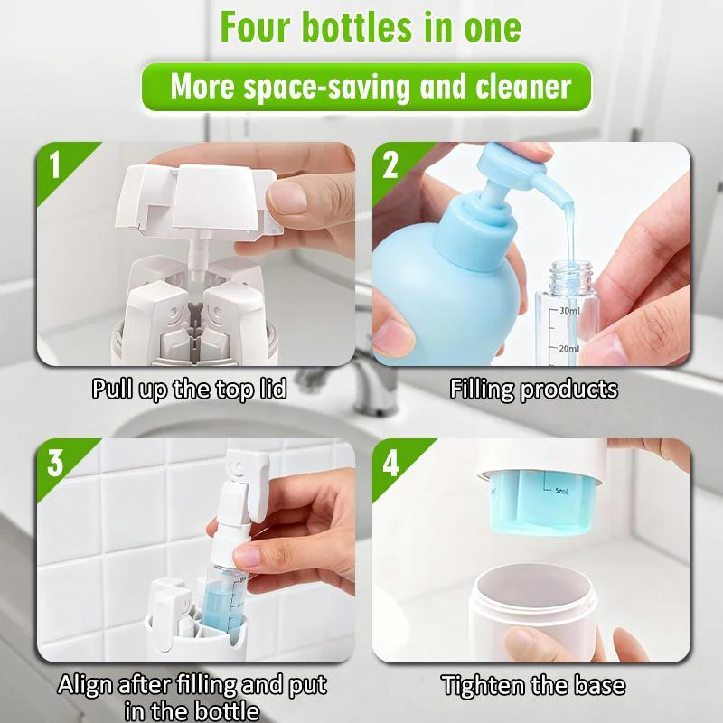 4-in-1 Leakproof Rotatable Travel Dispenser Set - Image 5