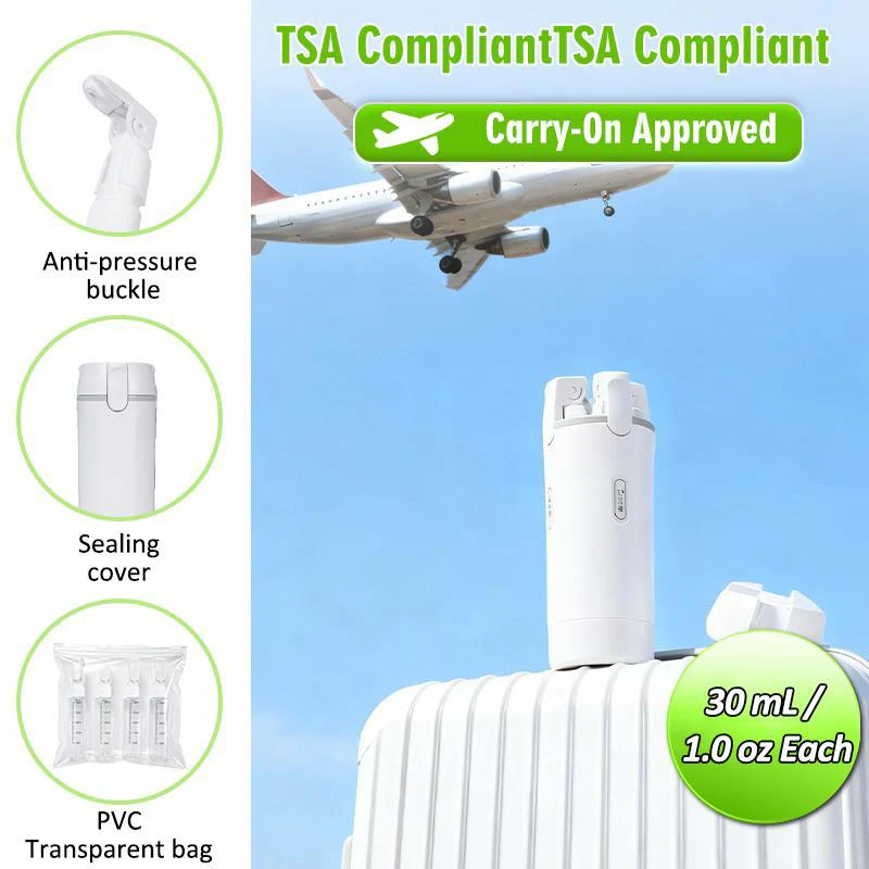 4-in-1 Leakproof Rotatable Travel Dispenser Set - Image 6