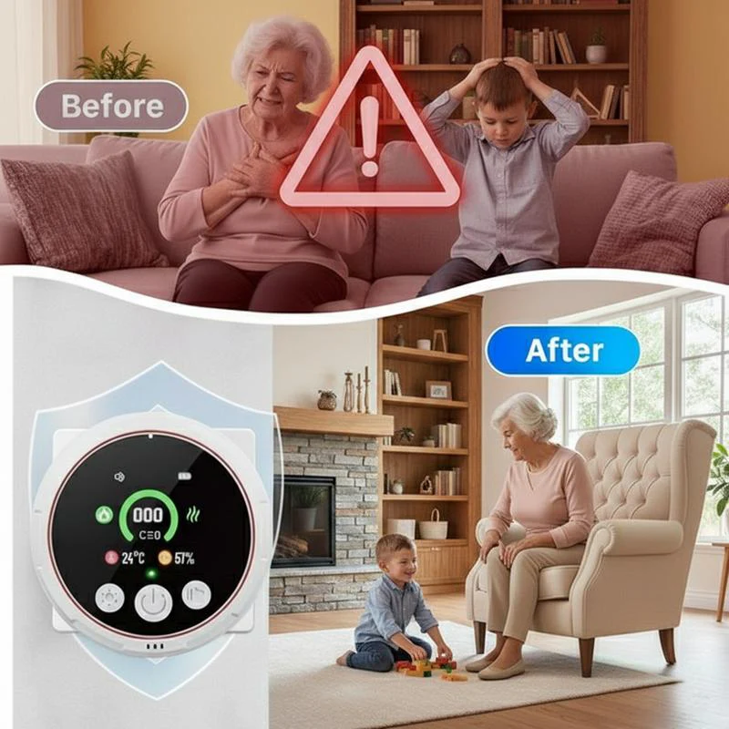 Advanced 5-in-1 Real-Time Precision Carbon Monoxide & Air Quality Monitor - Image 8