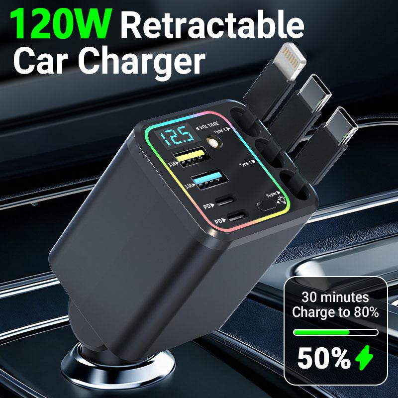 7-in-1 Retractable Car Charger - Image 2