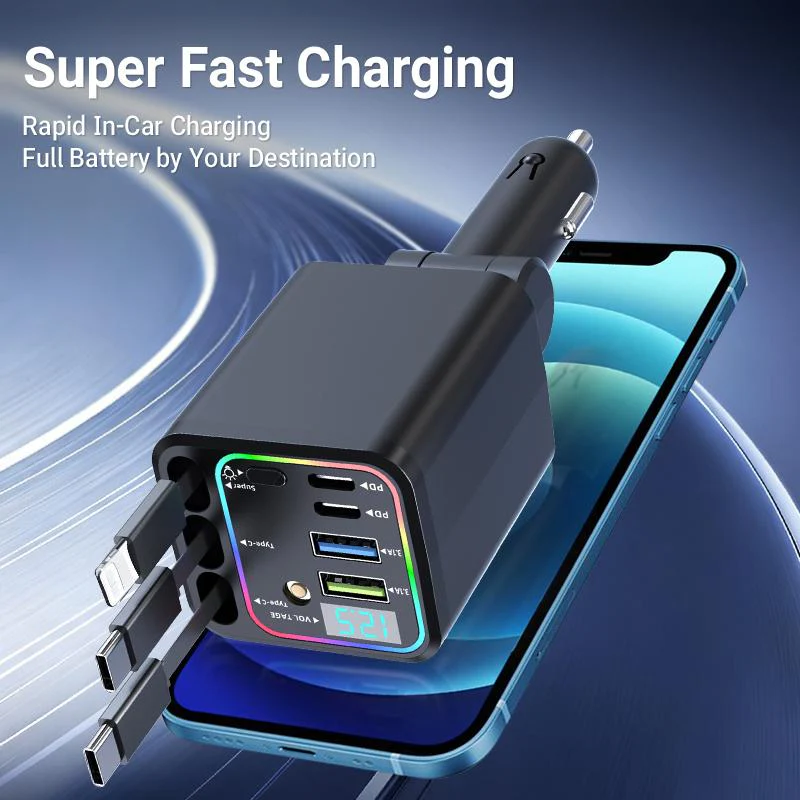 7-in-1 Retractable Car Charger - Image 5