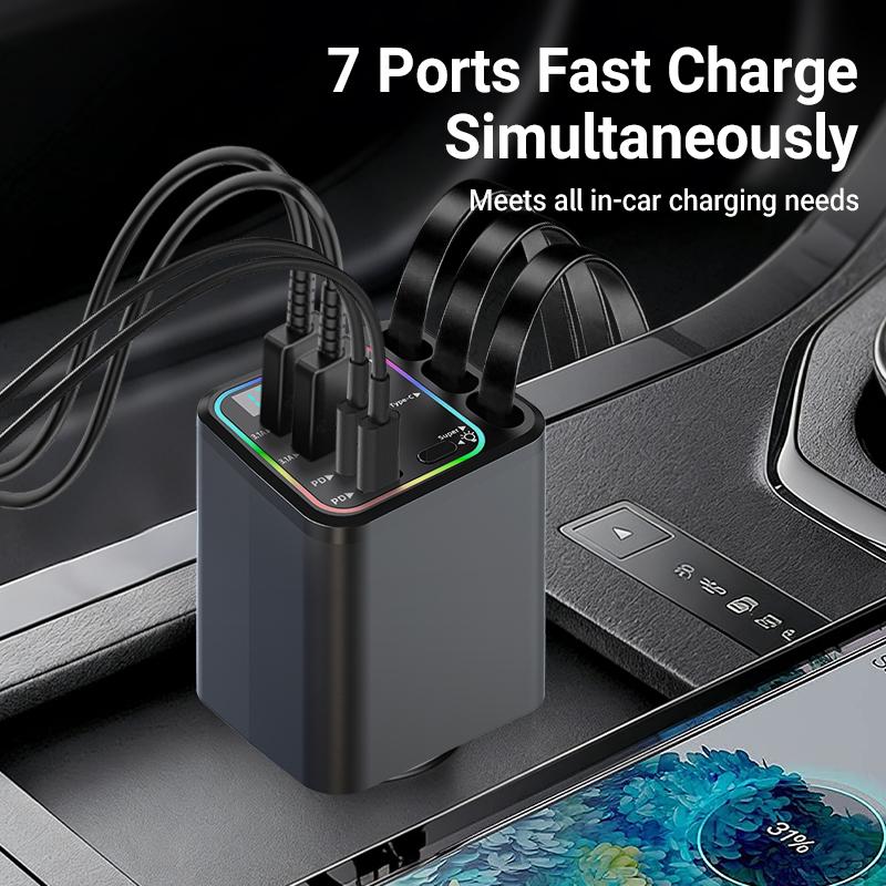 7-in-1 Retractable Car Charger - Image 6