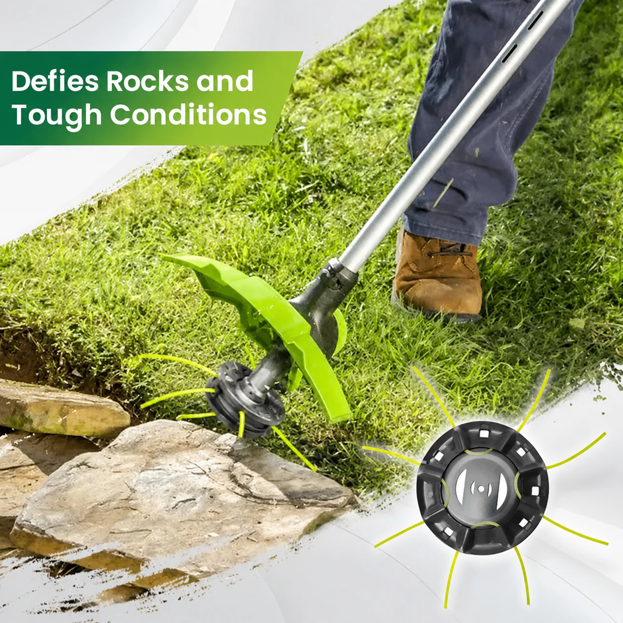 Universal Steel Wire Trimmer Head Replacement-Heavy-Duty Weed Brush Cutter