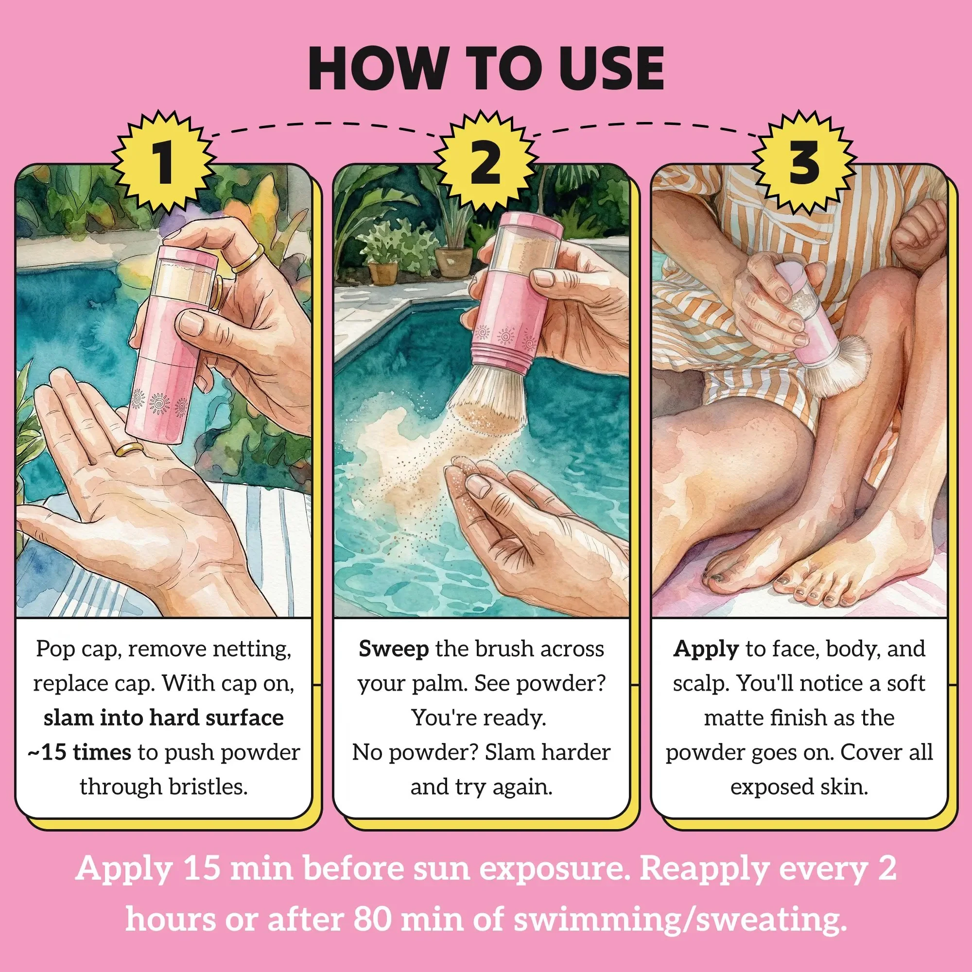 Brush-On SPF 50 Sunscreen | Portable Clean Sun Protection for All Skin Types - Image 3