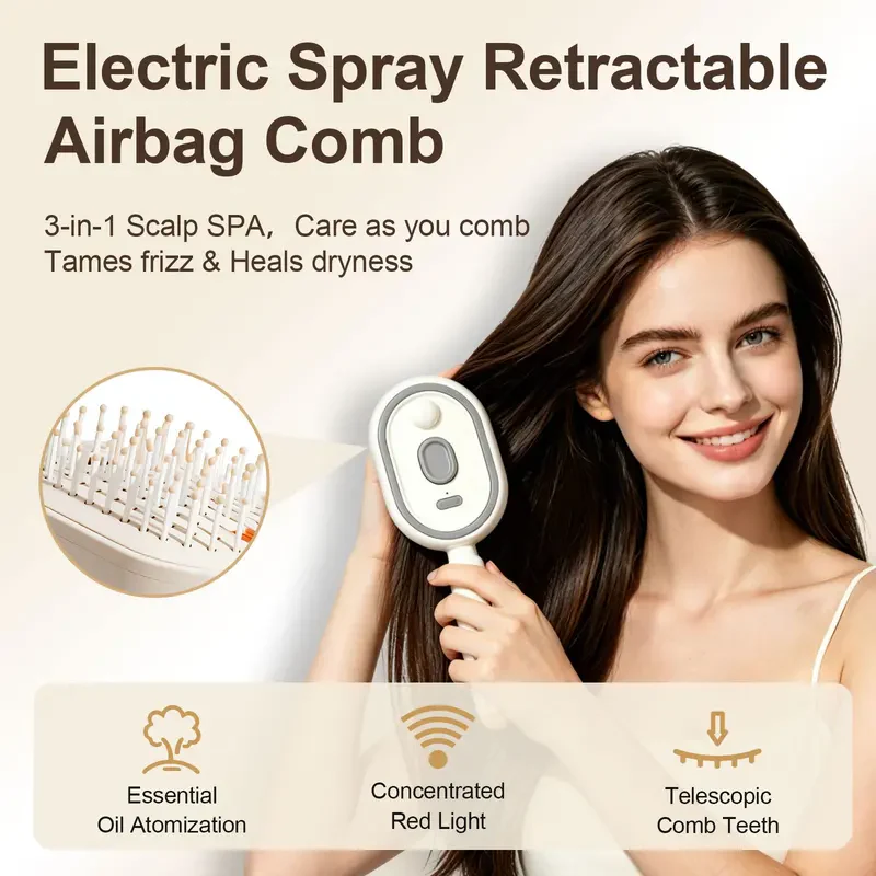🔥Day Sale 50% OFF🔥Electric Spray Air Cushion Massage Comb - Image 8
