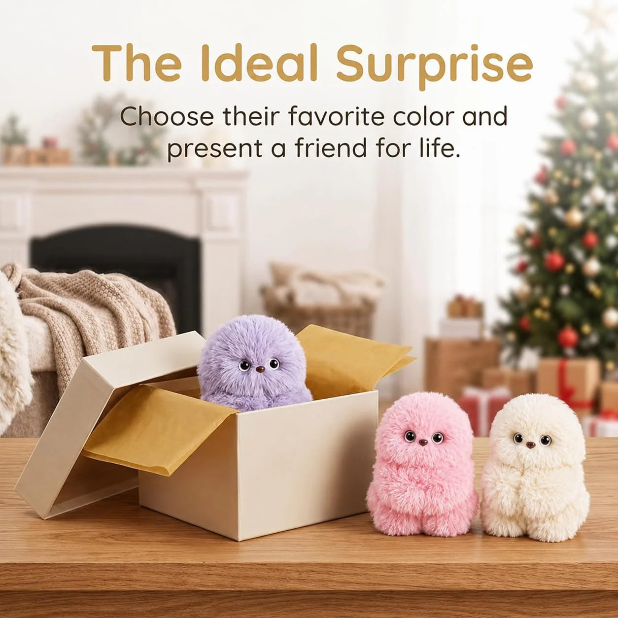 👀Cute AI shy Emotional companionship robot doll bag charm plush toy👜-It can sing, turn its head, and learn to speak🤖 - Image 4