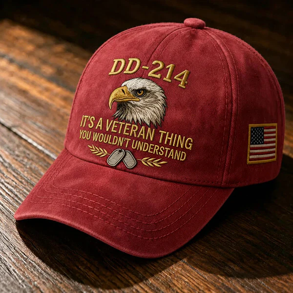 DD-214 Veteran 3D Embroidered Cap - "IT'S A VETERAN THING YOU WOULDN'T UNDERSTAND" 🎁 Free Honor Coin With Every Cap Purchase - Image 10