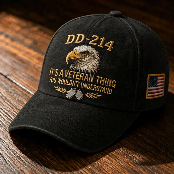 DD-214 Veteran 3D Embroidered Cap - "IT'S A VETERAN THING YOU WOULDN'T UNDERSTAND" 🎁 Free Honor Coin With Every Cap Purchase - Image 11