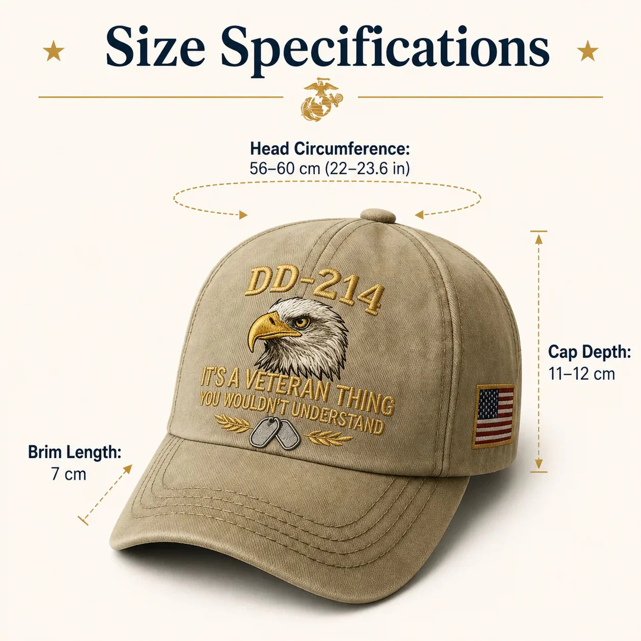 DD-214 Veteran 3D Embroidered Cap - "IT'S A VETERAN THING YOU WOULDN'T UNDERSTAND" 🎁 Free Honor Coin With Every Cap Purchase - Image 6