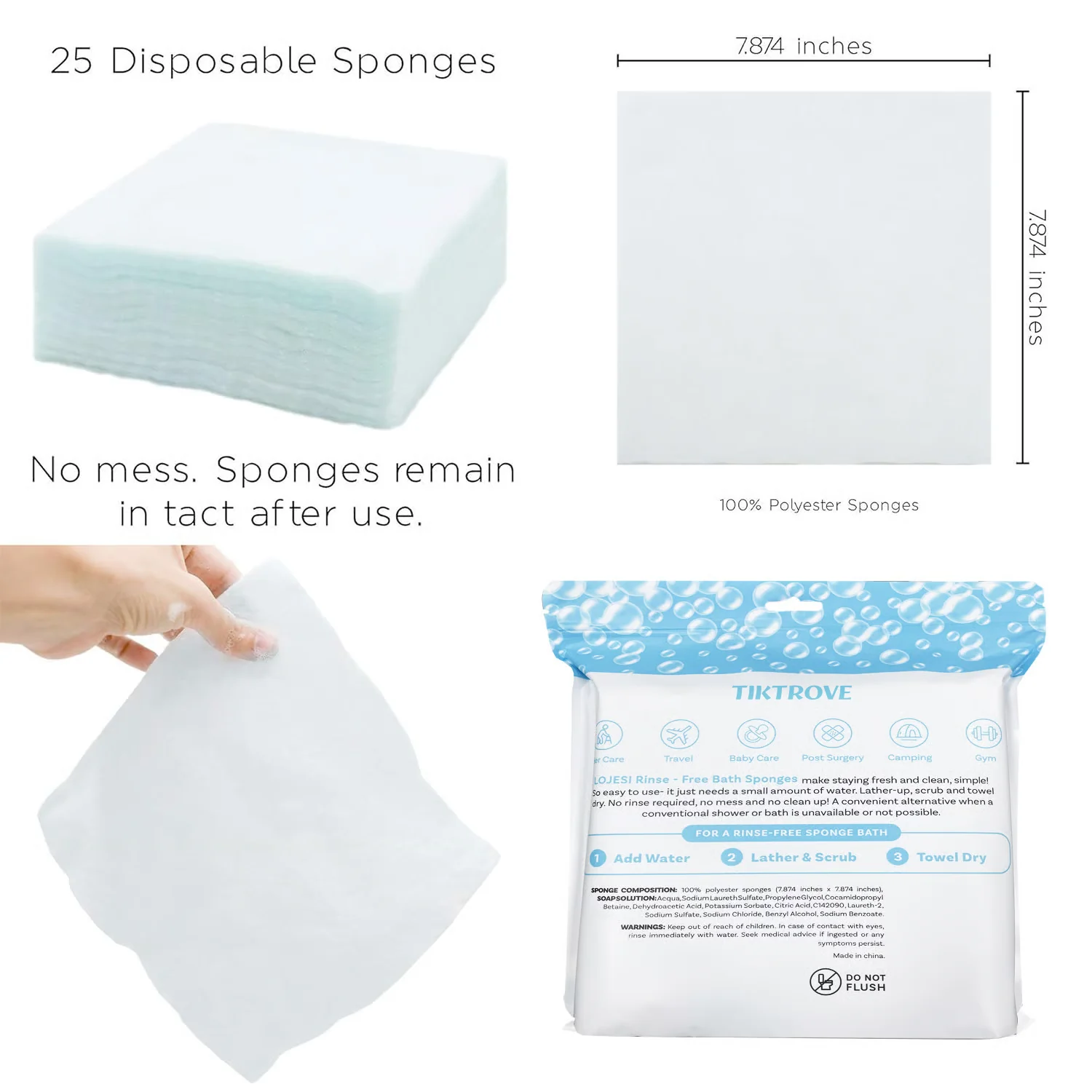 🏆Flash Sale⚡ 50K+ 🌈Disposable Rinse-Free Bathing Wipes🧼 - Image 9