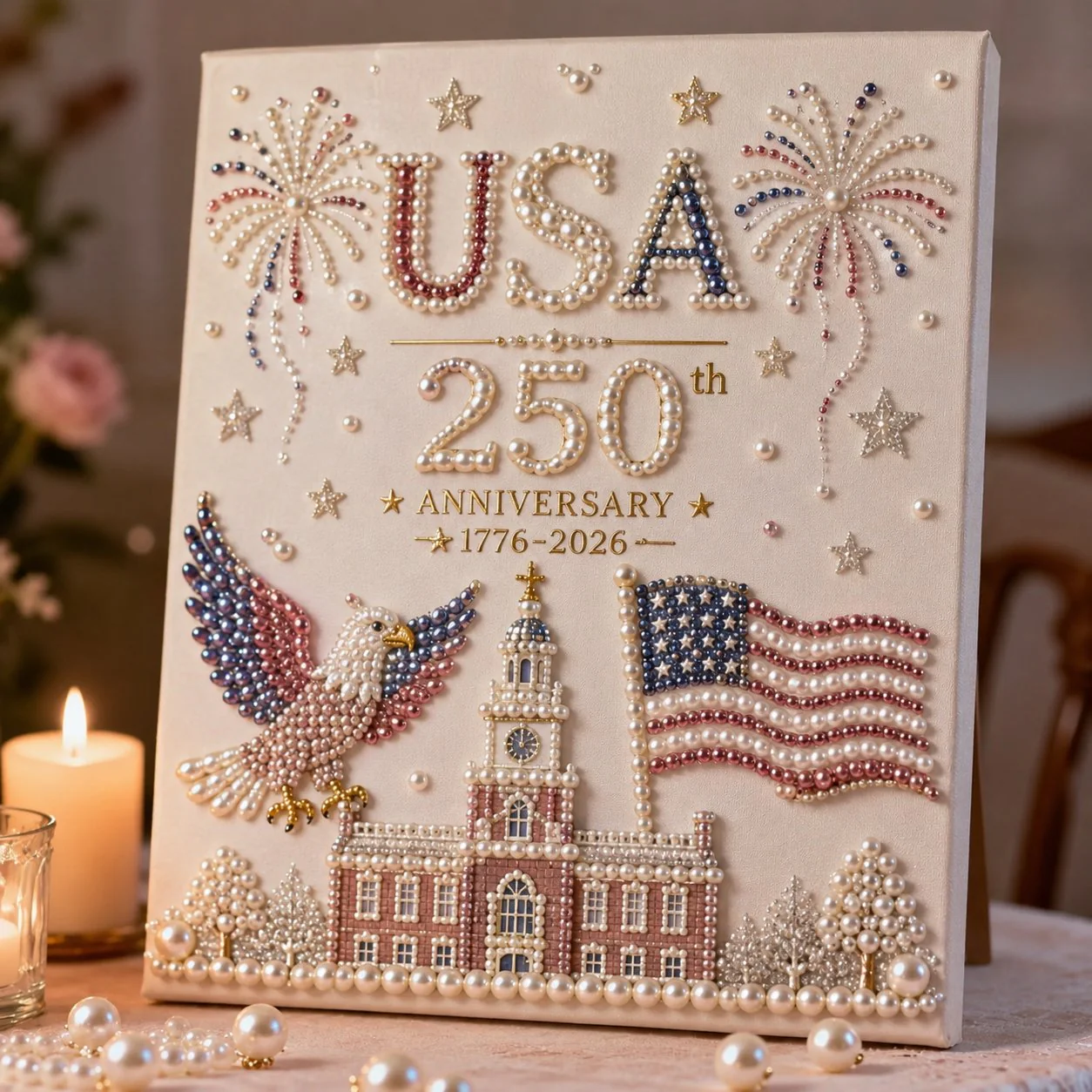 🔥LAST DAY 50% OFF - 🇺🇸 USA 250th Anniversary DIY Pearl Painting Kit ✨❤️🔥BUY 4 GET FREE SHIPPING