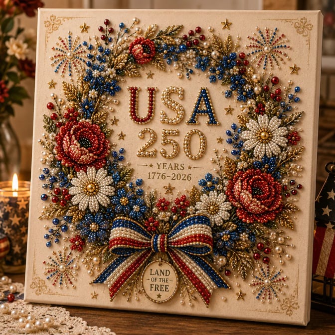 🔥LAST DAY 50% OFF - 🇺🇸 USA 250th Anniversary DIY Pearl Painting Kit ✨❤️🔥BUY 4 GET FREE SHIPPING - Image 6