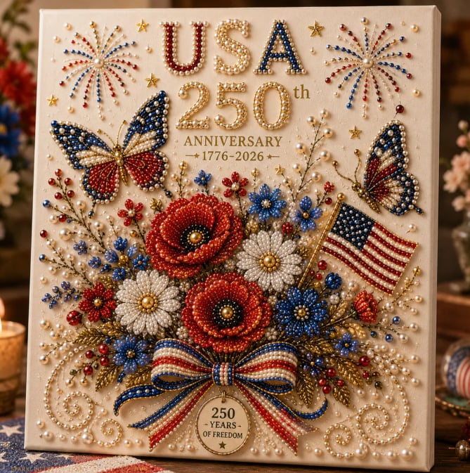 🔥LAST DAY 50% OFF - 🇺🇸 USA 250th Anniversary DIY Pearl Painting Kit ✨❤️🔥BUY 4 GET FREE SHIPPING - Image 7