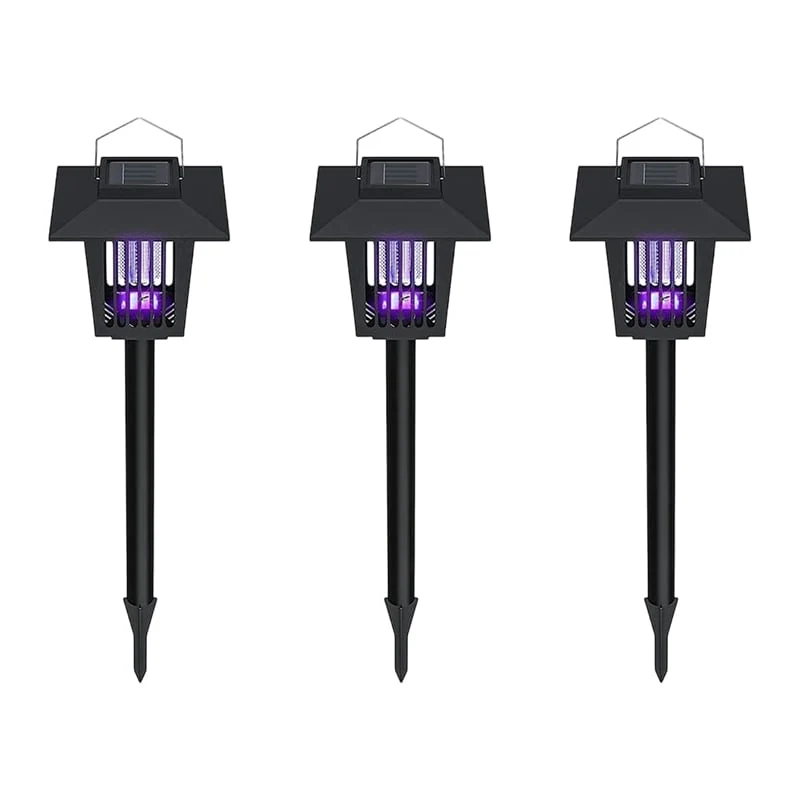 Eco-Friendly - 2-in-1 Flickering Flame - Solar Powered Mosquito Zapper & Garden Stake Light - Image 6