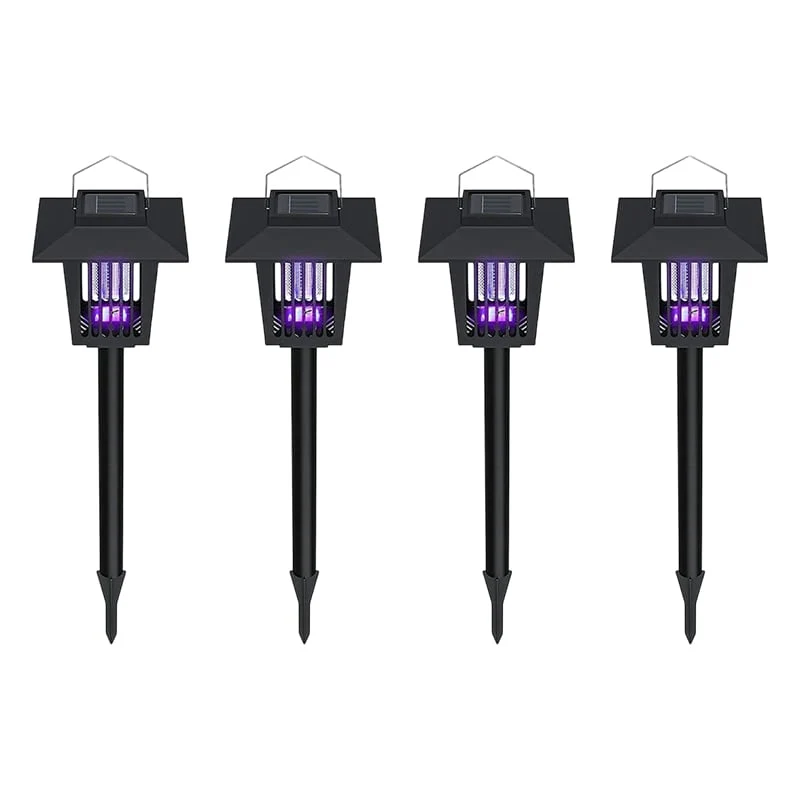 Eco-Friendly - 2-in-1 Flickering Flame - Solar Powered Mosquito Zapper & Garden Stake Light - Image 8