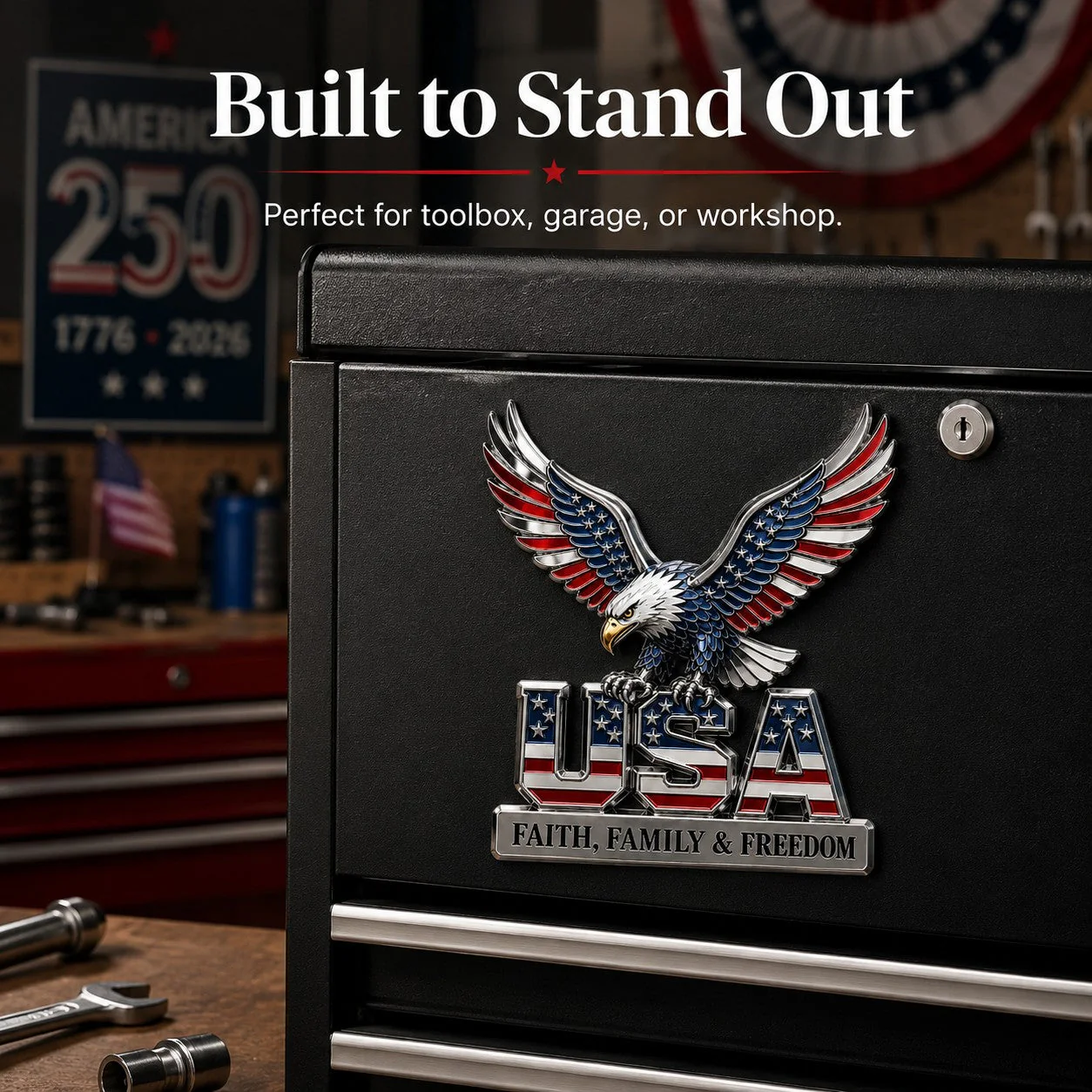🇺🇸250th Anniversary 49% OFF - ★USA Faith, Family & Freedom★ Metal Emblem - Image 4