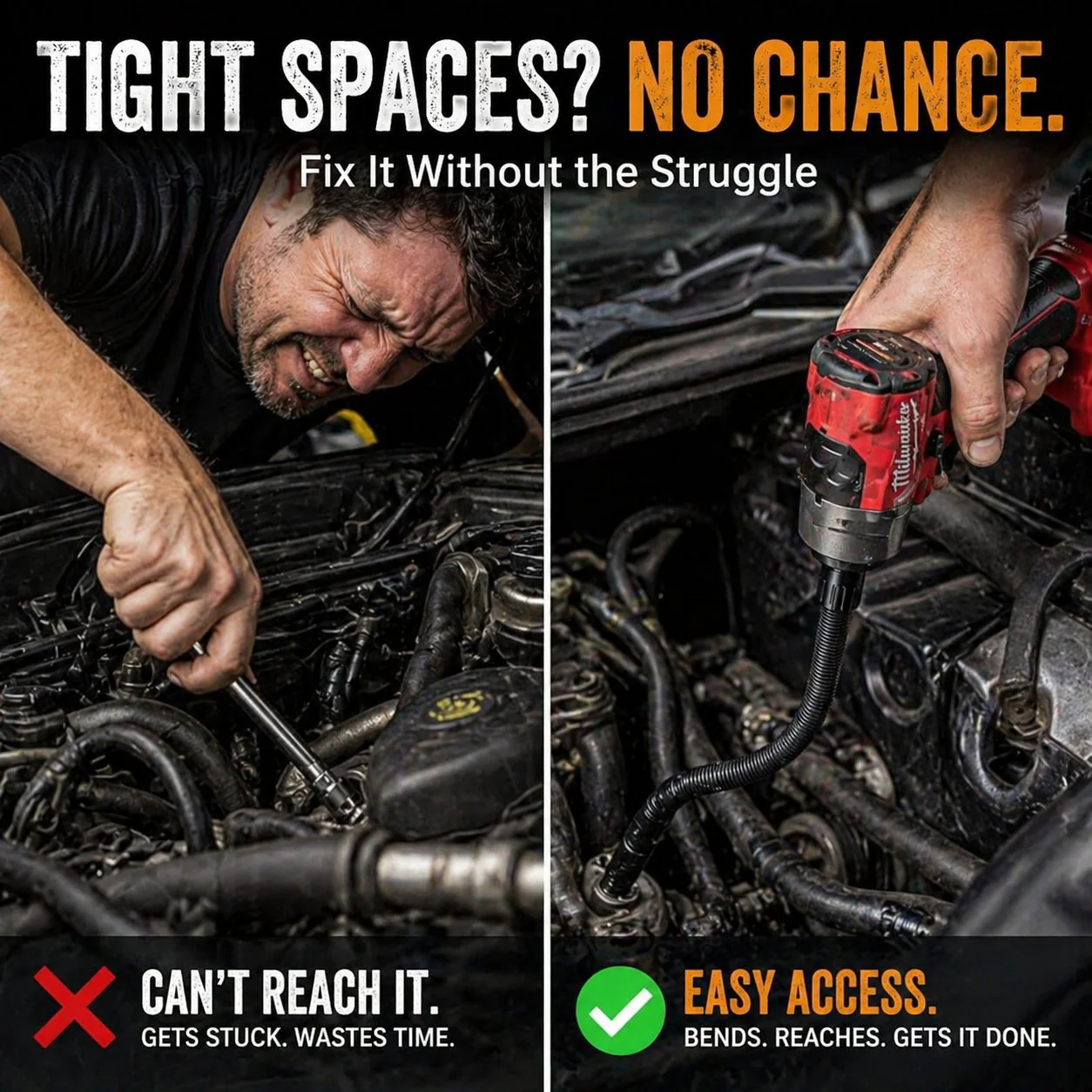 🚗HOT SALE -48% OFF🔥 🔧🌀 1/2" Flexible Socket Extension Bar! Conquer Tight Spaces in Seconds🔩🚗 - Image 2