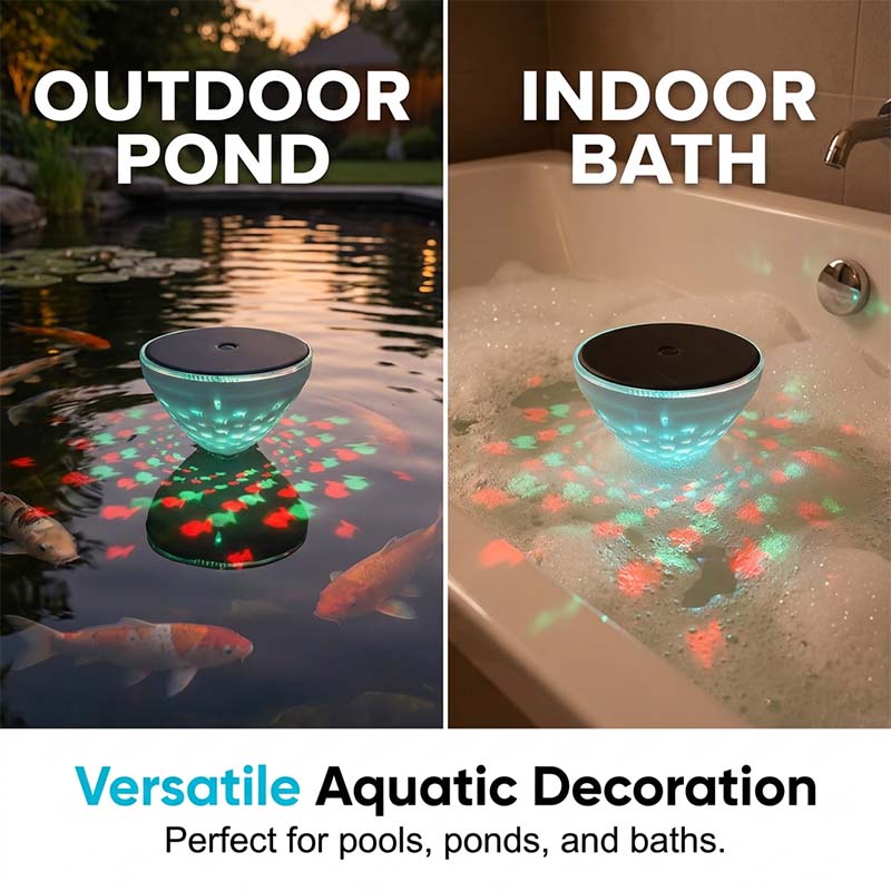 Solar Floating Pool Light – Fish-Pattern Projection Light for Pool, Pond & Outdoor Water Décor - Image 7