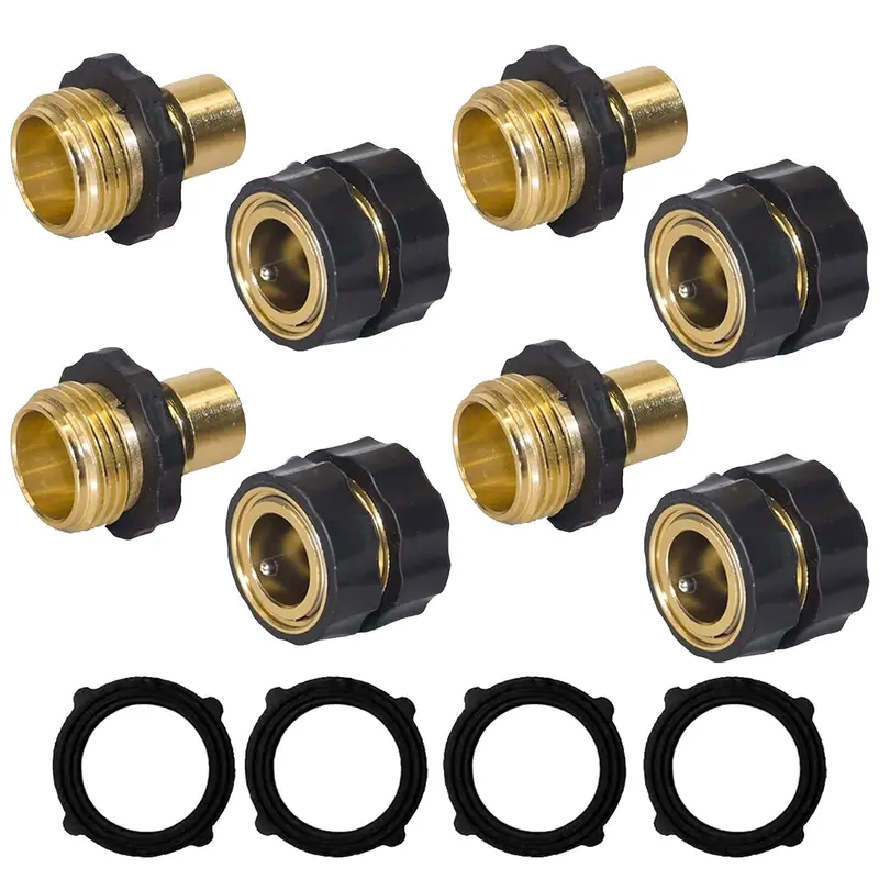 Garden Hose Quick Connector, 3/4 Inch Male and Female Garden Hose Fitting Quick Connector