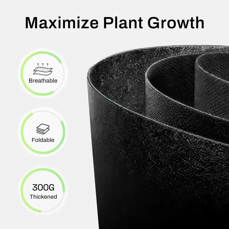 🌱 5-Pack 5 Gallon Grow Bags – Heavy Duty Aeration Fabric Pots with Handles for Vegetables, Flowers & Fruits 🪴 - Image 5