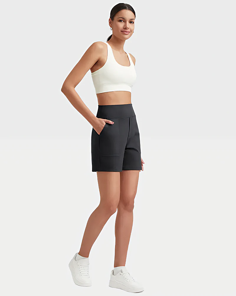 Women's High-Waisted Athletic Bermuda Shorts with Pockets – Running, Yoga, Summer Casual Activewear - Image 5
