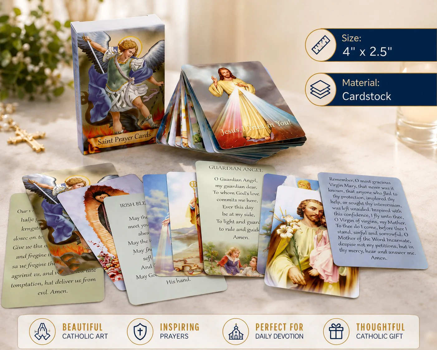 ✝️ Catholic Genuine Leather Holy Card Holder – Pocket Prayer Card Organizer with Snap Closure - Image 12