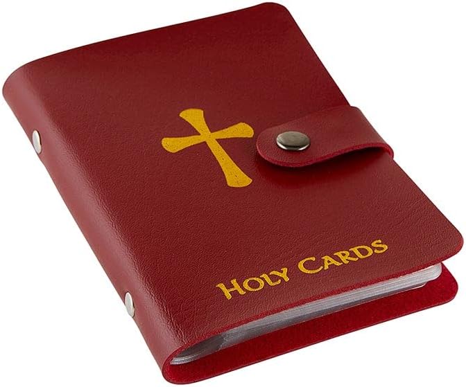 ✝️ Catholic Genuine Leather Holy Card Holder – Pocket Prayer Card Organizer with Snap Closure - Image 3
