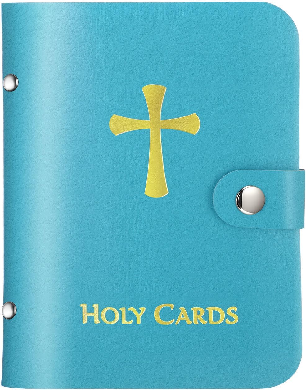 ✝️ Catholic Genuine Leather Holy Card Holder – Pocket Prayer Card Organizer with Snap Closure - Image 8