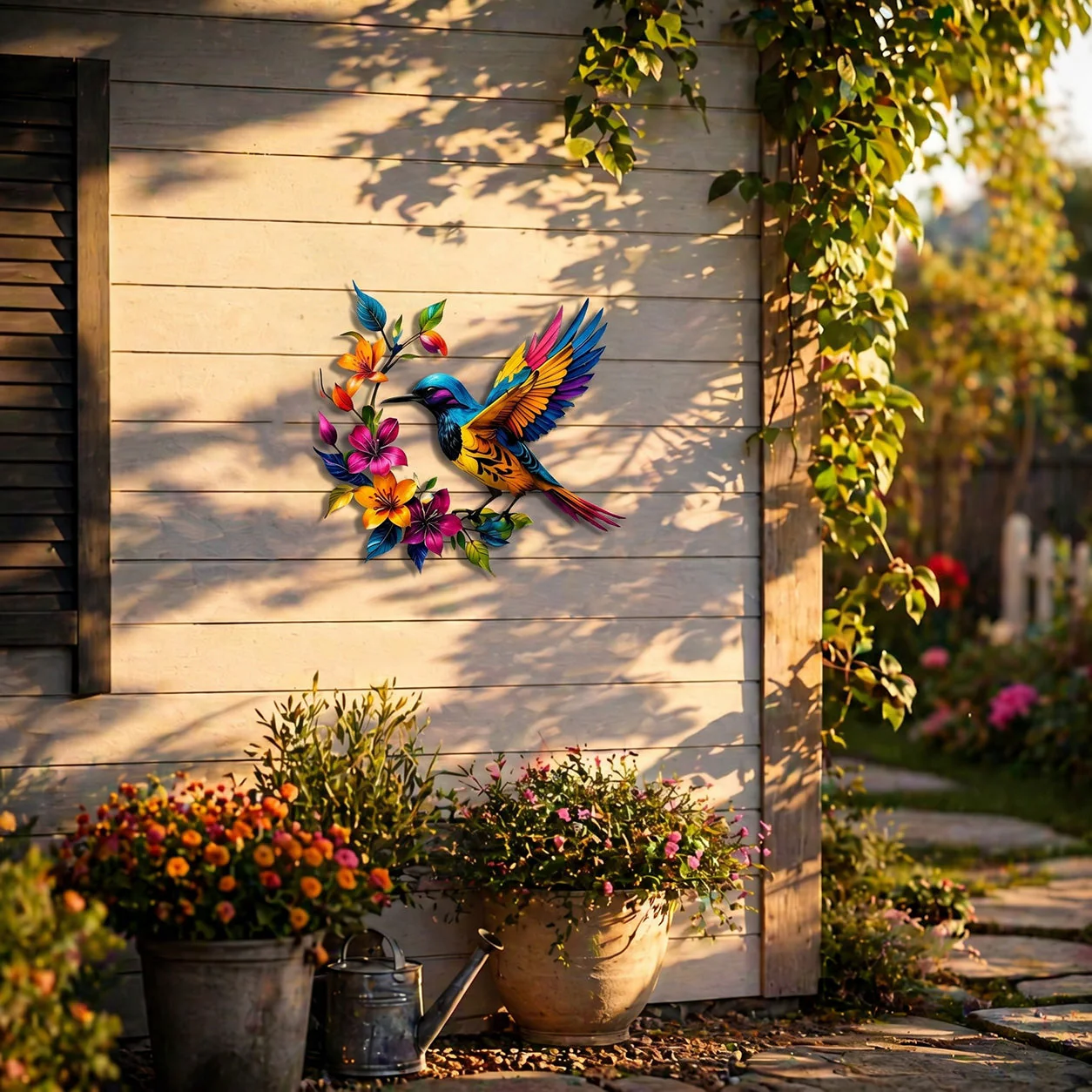 Hummingbird Bloom Metal Wall Art - Image 10