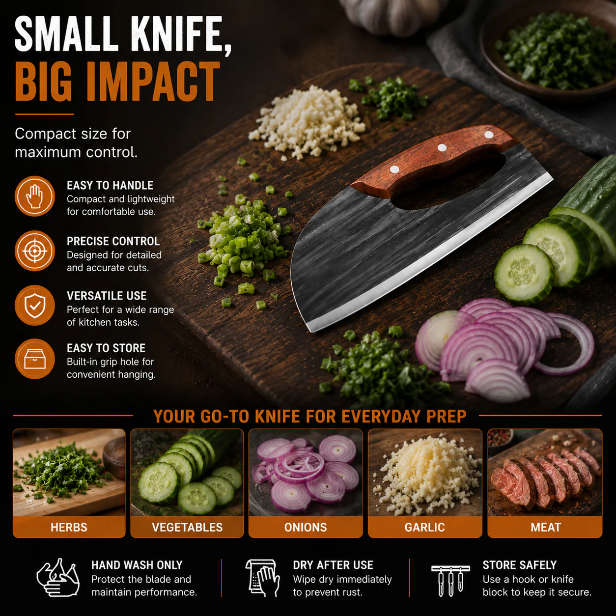 š„ 50% OFF Fatherās Day Gift š | Hand-Forged Kitchen Slicing Cleaver š - Image 3