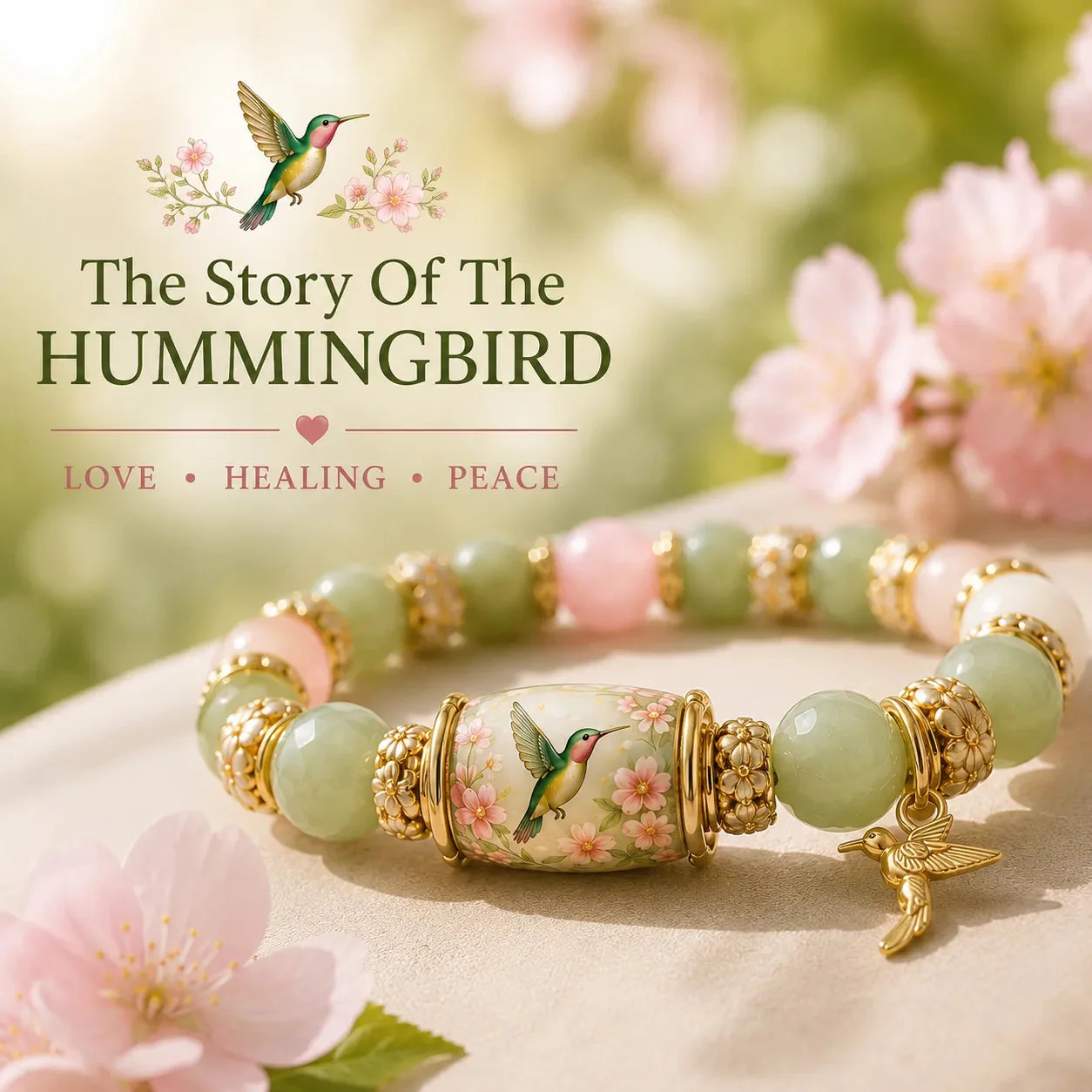 🌿 Love, Peace & Spring Blessings 💖 | 2026 Limited Edition Bracelet - With Gift Box - 10 In Stock