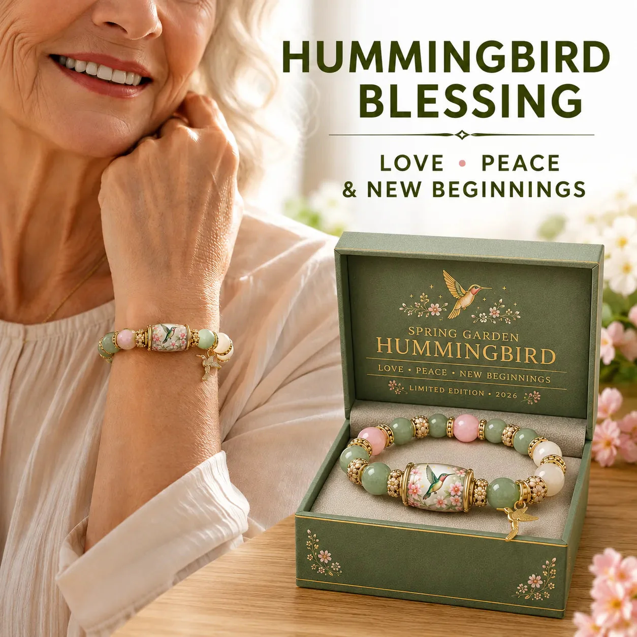 🌿 Love, Peace & Spring Blessings 💖 | 2026 Limited Edition Bracelet - With Gift Box - 10 In Stock - Image 2