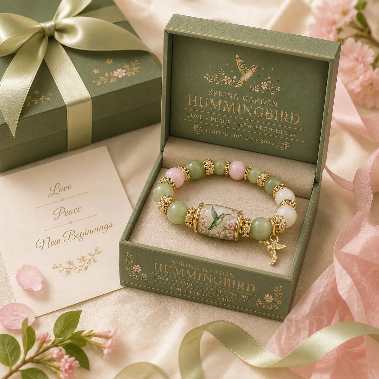 🌿 Love, Peace & Spring Blessings 💖 | 2026 Limited Edition Bracelet - With Gift Box - 10 In Stock - Image 6