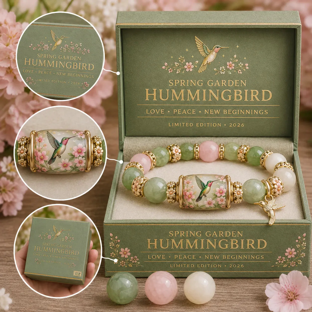 🌿 Love, Peace & Spring Blessings 💖 | 2026 Limited Edition Bracelet - With Gift Box - 10 In Stock - Image 8