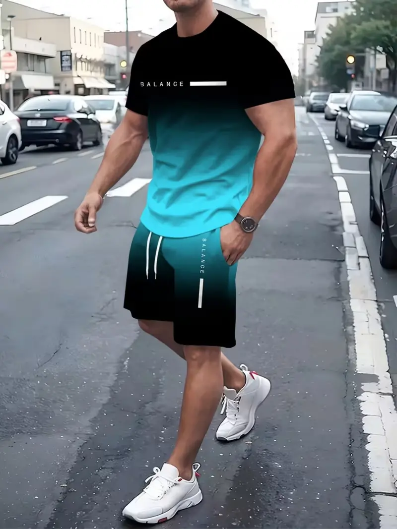⚡ Men's Gradient Fitness 2-Piece Set - Image 3