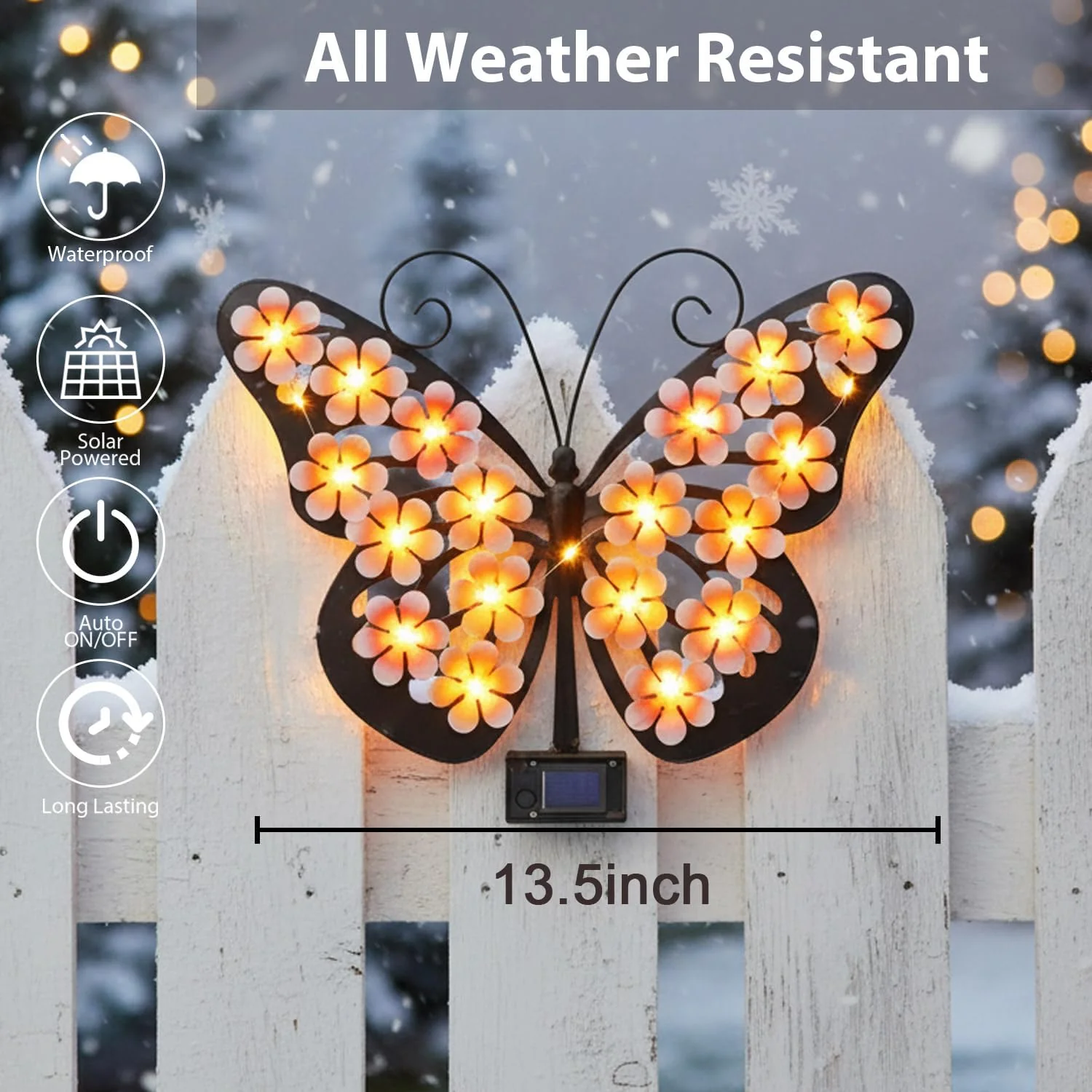 🔥2026 Hot Sales 50% OFF🔥Solar Lights Outdoor Metal Butterfly Wall Decor - Image 5