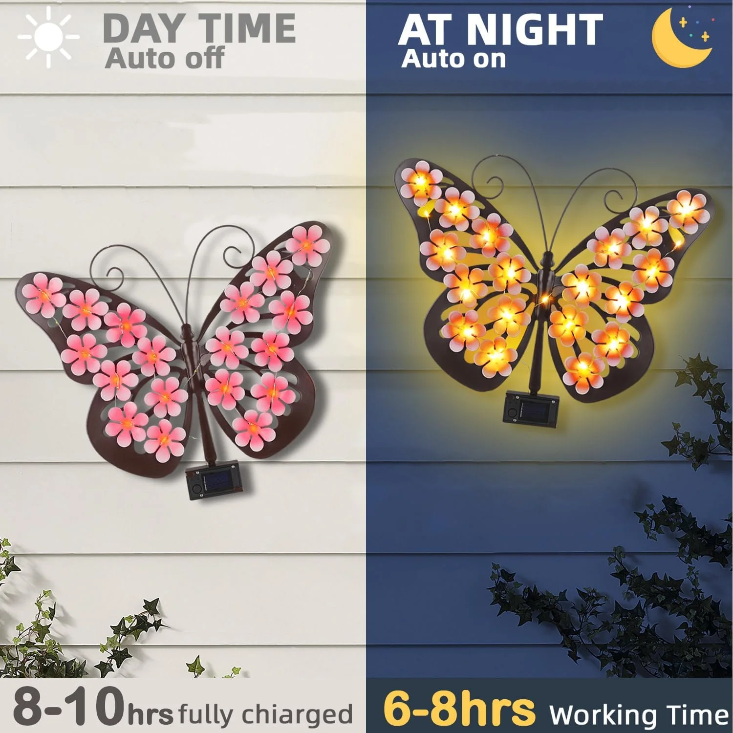 🔥2026 Hot Sales 50% OFF🔥Solar Lights Outdoor Metal Butterfly Wall Decor - Image 6